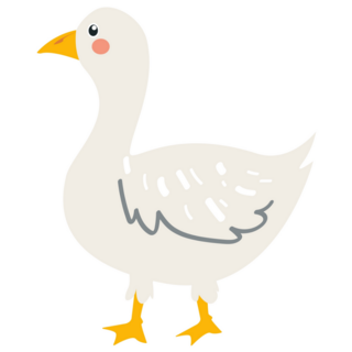 Cute Goose Farm Sticker