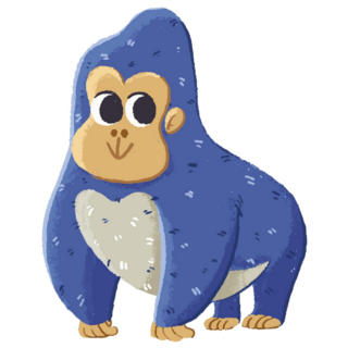 Cute Gorilla Cartoon Sticker