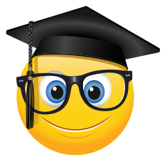 Cute Graduate with Glasses Emoji Sticker