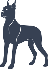 Cute Great Dane Dog Sticker