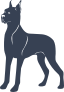 Cute Great Dane Dog Sticker