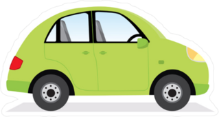 Cute Green Car Sticker