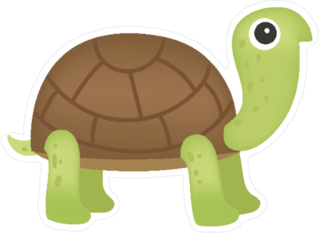 Cute Green Turtle Sticker