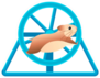 Cute Hamster Running In Rolling Wheel Sticker