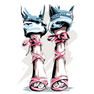 Cute Hand Drawn Fashion Shoes Sticker