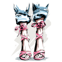 Cute Hand Drawn Fashion Shoes Sticker