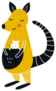 Cute Hand Drawn Kangaroo Sticker