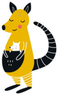Cute Hand Drawn Kangaroo Sticker