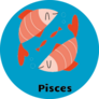 Cute Hand Drawn Pisces Fish Sticker