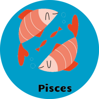 Cute Hand Drawn Pisces Fish Sticker