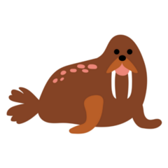 Cute Hand Drawn Walrus Sticker