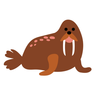 Cute Hand Drawn Walrus Sticker