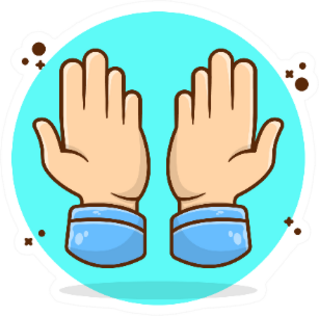 Cute Hand Pray illustration Sticker