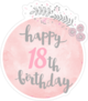 Cute Happy 18th Birthday Sticker