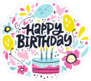 Cute Happy Birthday Sticker