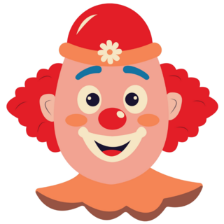 Cute Happy Clown Sticker