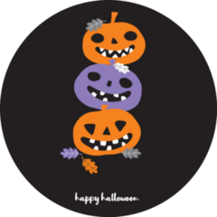Cute Happy Halloween Pumpkins Sticker