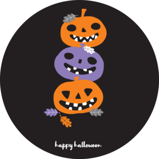 Cute Happy Halloween Pumpkins Sticker