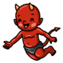Cute Happy Little Devil Sticker