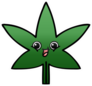 Cute Happy Marijuana Leaf Sticker