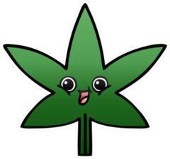 Cute Happy Marijuana Leaf Sticker