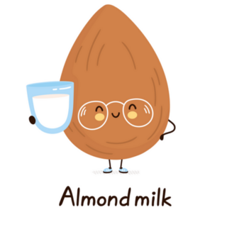 Cute Happy Smiling Vegan Almond Milk Sticker 