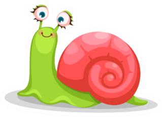 Cute Happy Snail Sticker