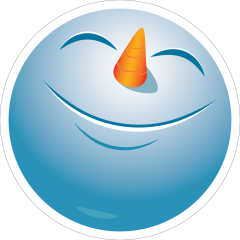 Cute Happy Snowman Emoji Sticker