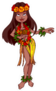Cute Hawaiian Girl Hula Dancing Sticker
