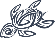 Cute Hawaiian Tribal Turtle Sticker