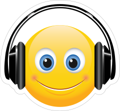 Cute Headphones Emoji Sticker