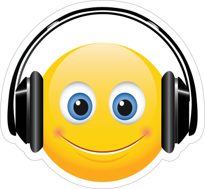 Cute Headphones Emoji Sticker