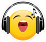 Cute Headphones Singing Loudly Emoji Sticker