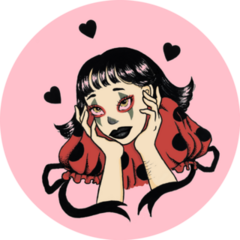Cute Heart Clown Sticker