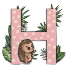 Cute Hedgehog H Sticker