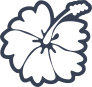 Cute Hibiscus Flower Outline Sticker