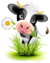 Cute Holstein Cow In Green Grass Sticker