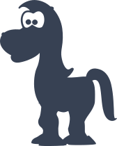 Cute Horse With Big Eyes Sticker
