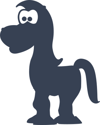 Cute Horse With Big Eyes Sticker