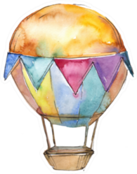 Cute Hot Air Balloon Sticker