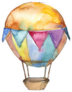Cute Hot Air Balloon Sticker