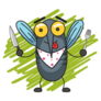 Cute Hungry Mosquito Ready For Meal Sticker