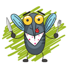 Cute Hungry Mosquito Ready For Meal Sticker