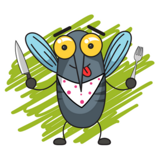 Cute Hungry Mosquito Ready For Meal Sticker