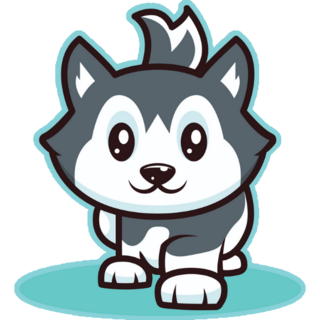 Cute Husky Character Sticker