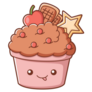 Cute Ice Cream Character Waffle Sticker