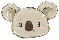 Cute Illustration Koala Sticker