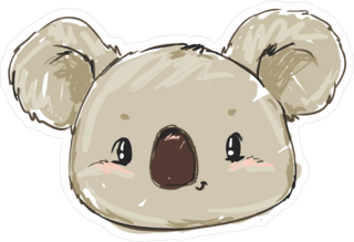 Cute Illustration Koala Sticker