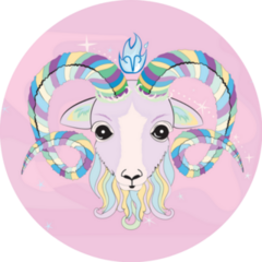 Cute Illustration Of The Sign Aries Sticker