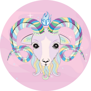 Cute Illustration Of The Sign Aries Sticker